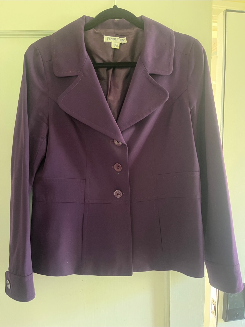 Pendleton Purple Single-Breasted Women's Blazer